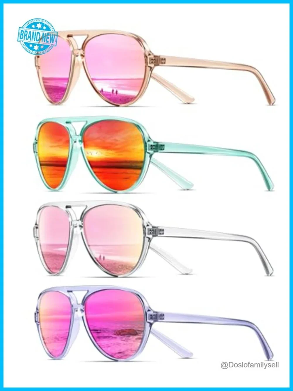 Polarized Aviator Sunglasses Women Sporty Running Sun Glasses